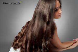 Shiny hair extensions require special care for winter.
